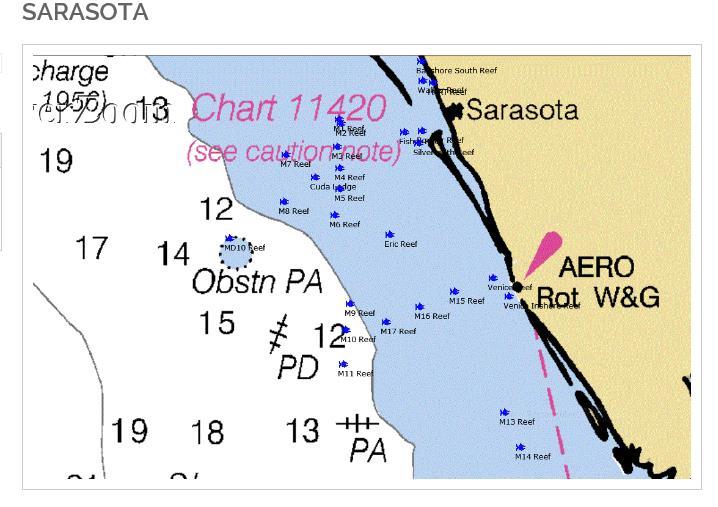 In the following examples I have chosen the SARASOTA tab (yellow highlighted) When that screen comes up, you will see an overall map of the Sarasota area showing the name and location