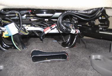 Secure cables under seat using (4) 6 wire ties to the factory