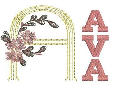 AVA Exercise Open the BERNINA Embroidery Software 6 program. Open the To the Letter design collection and select the letter A.