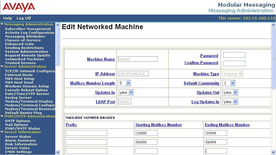Select the MSS server from the table listing, and click Edit the Selected Networked Machine toward the bottom right of the screen.