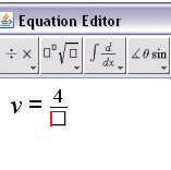 New Features Click on the required symbol or math structure within the drop-down menu to add it to your equation. The symbol or structure will appear in the Equation Editor palette.