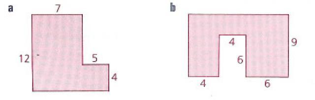 Example 5: Find the perimeter and area of the figure on the right.