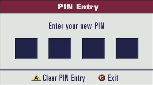 Identification Number or PIN. Enter your unique 4-digit number and press SELECT/OK.