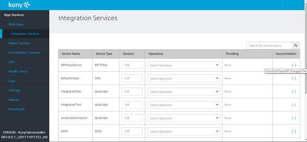 4. Integration Services Kony Integration Service Admin Console User Guide Click Download for a