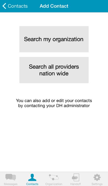Contacts The Contacts tab includes all the users in your organization with whom you are personally connected.