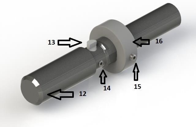 F6C. INTERNAL TOOL Picture 4 Internal Skiving Set The internal tool has two pieces that are coupled to each other. This tool, apart from guiding the hose (12) also has coupled the skiving tool (13).