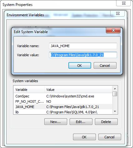 Relate 11.4 Relate Installation Guide - Installer 8. Enter JAVA_HOME in the Variable name field. Ensure that the variable name is all upper case. 9. Enter c:\program Files\Java\jdk1.7.