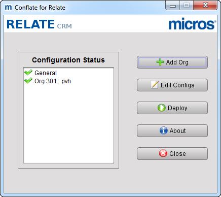 Configure the Relate Services SSL Keystore File, Relate Services SSL Password, and Relate Services SSL Connector Port settings in Conflate: a.