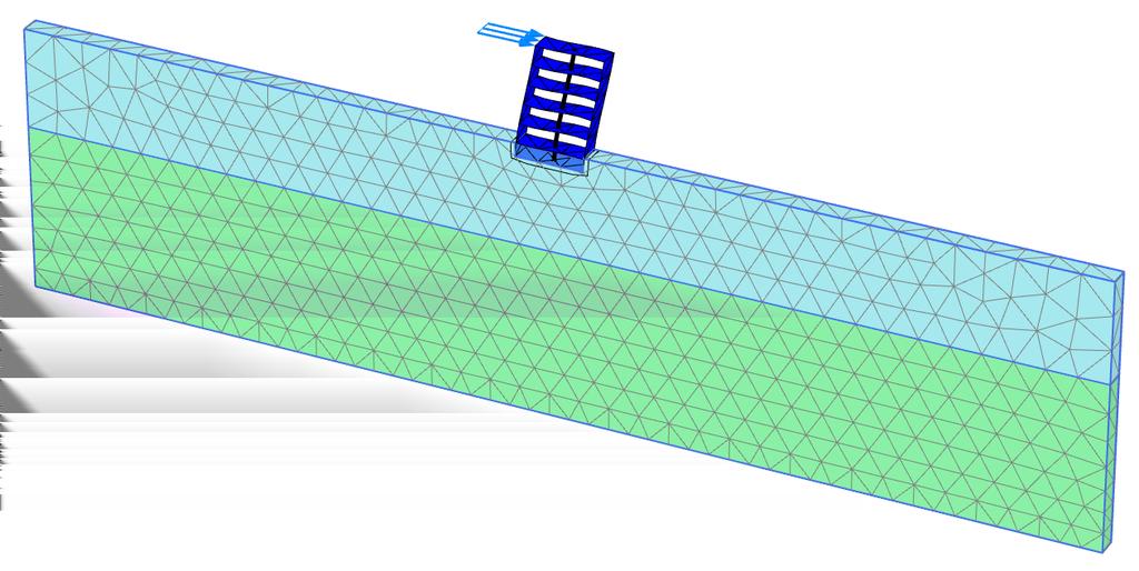 TUTORIAL MANUAL Figure 8.10 Deformed mesh of the system at the end of Phase_2 Figure 8.11 Time history of displacements (Free vibration) Figure 8.