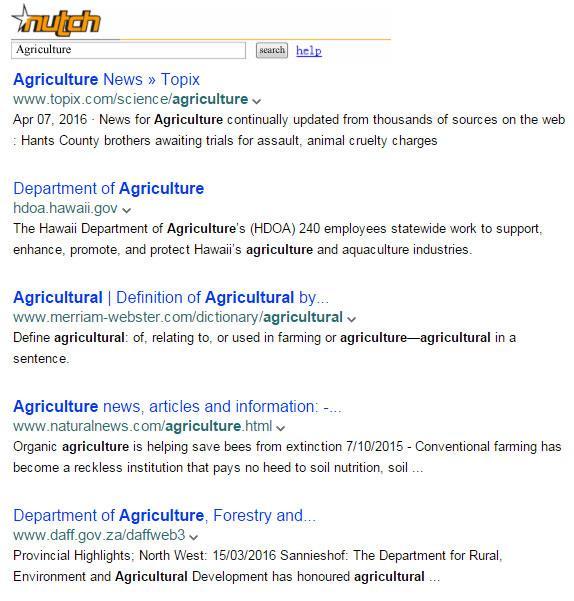 Enter the search engine management interface to make agricultural information retrieval.