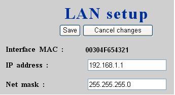2.3 LAN setup The LAN Setup page allows administrator to configure LAN network interface for IP PBX. Select System -> LAN setup, current settings of LAN network interface are displayed.