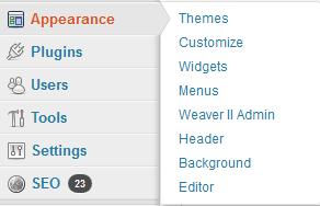 Now select Advanced Options <HEAD> Section from the Weaver II menu at the top of the
