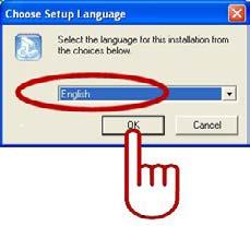 In Choose Setup Language panel select the interface