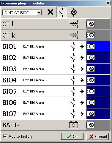 IC-NT-CT-BIO7 Description IC-NT CT-BIO7 is equipped with one AC current (CT) measuring input and up to 7 binary inputs or outputs In LiteEdit PC tool (version 4.
