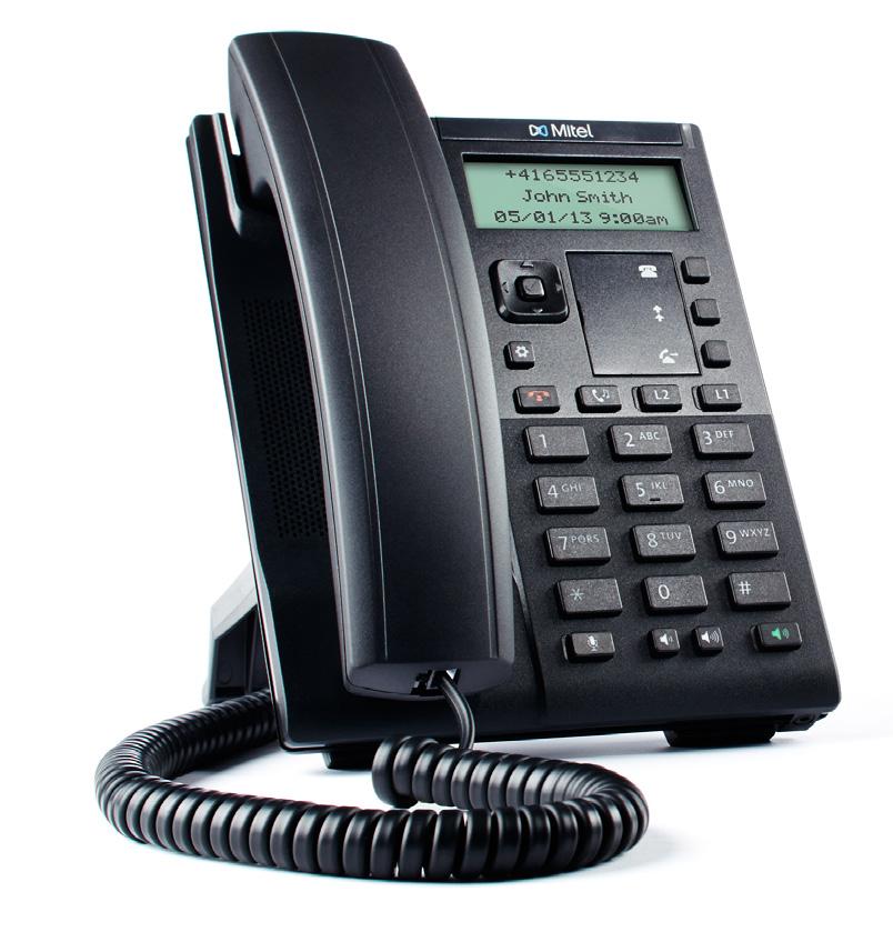 6800 Series SIP Phones Features Mitel 6863 SIP Phone This 2-Line SIP phone with 2.