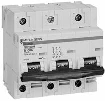 They can also be used for manual control and isolation of circuits. The NC0H circuit breakers are available in B, C, and D trip curves, as listed in the tables with catalog numbers.