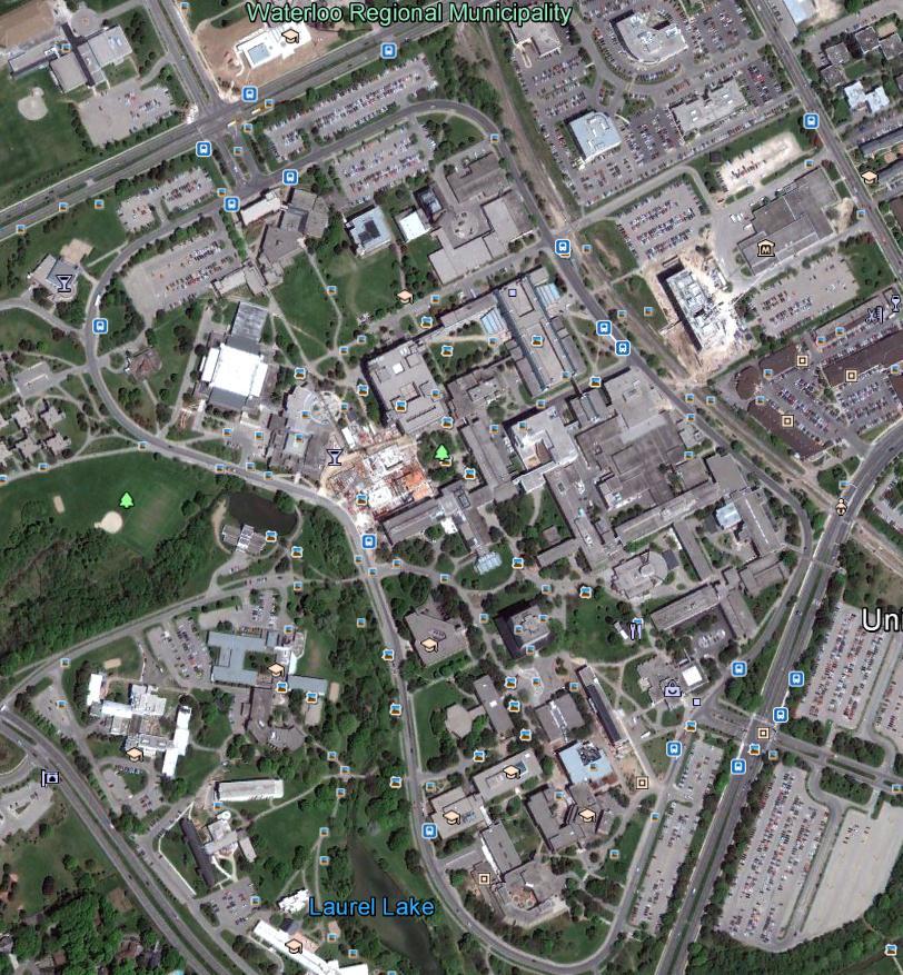 PLACING A MAP SPATIALLY Google Earth also supports adding images directly onto the aerial imagery.