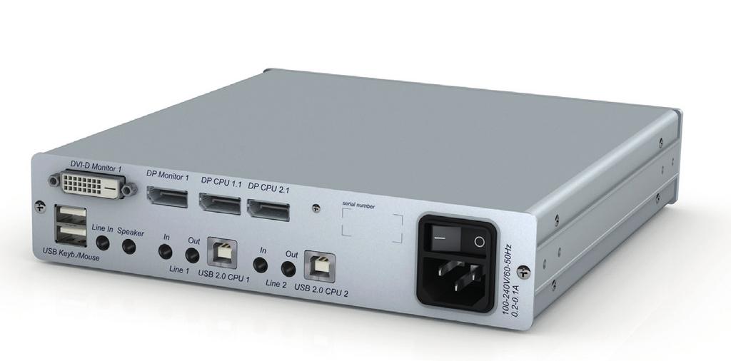 DisplayPortMUX 7.3 With DisplayPort KVM switches, you can operate 2 computers over set of monitor, keyboard/mouse only. The switches are stand-alone devices. USB 2.