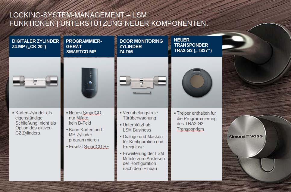 4 1.2. BRIEF DESCRIPTION The version 3.2 in the LSM software series further develops the new SimonsVoss locking device and locking system management products and components.