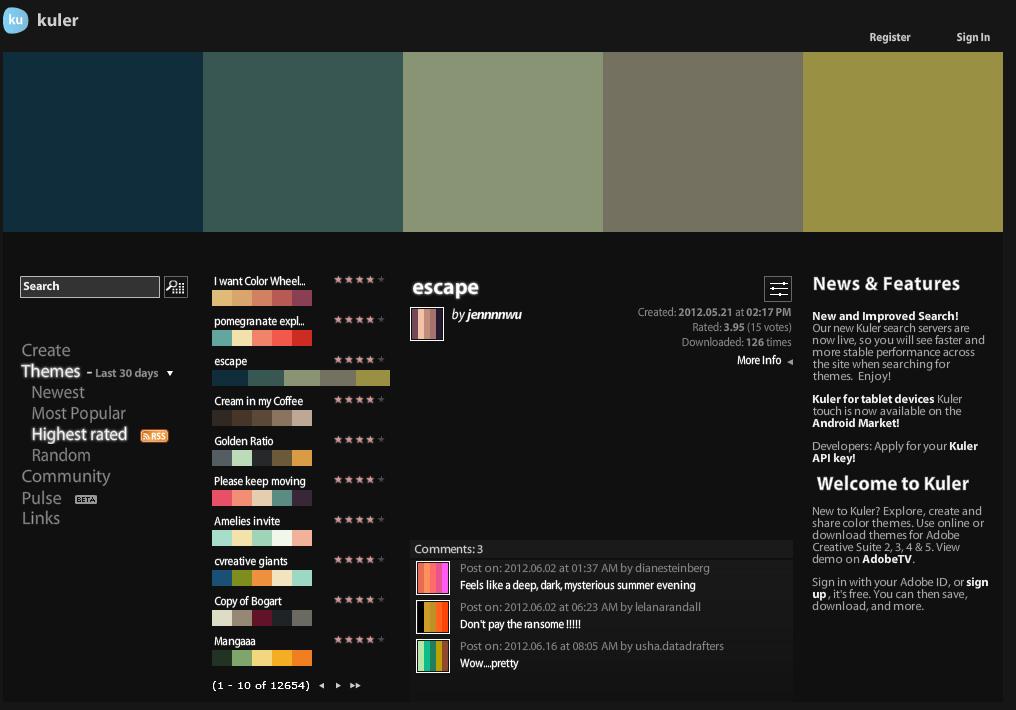 Tools to Choose Color Themes