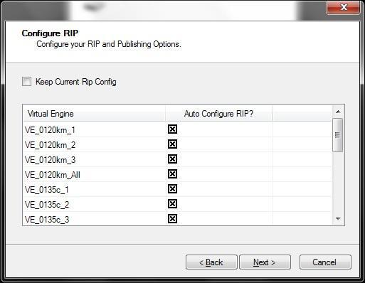 MICROPRESS INSTALLATION GUIDE 13 9 Configure the RIP and publishing options.