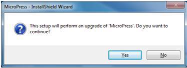 installed, you will see a prompt to Upgrade. Otherwise the install will skip to step 8.