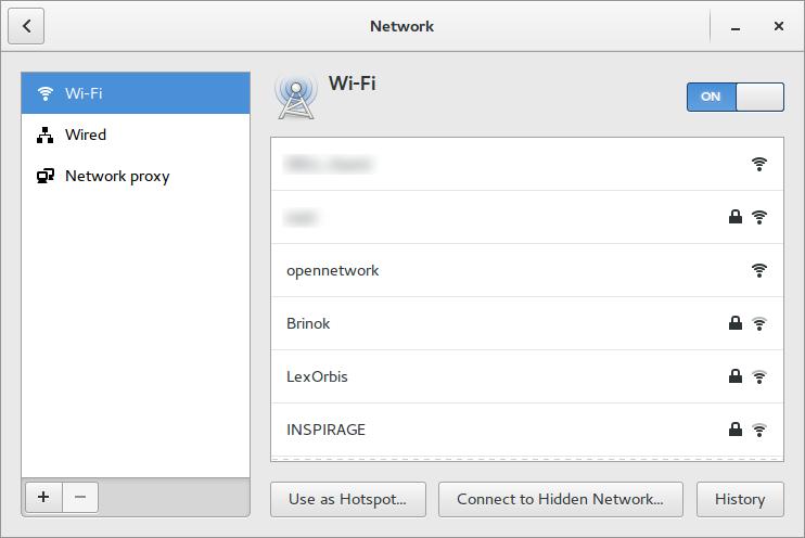Figure 22. Wi-Fi settings 3 To connect to Wi-Fi connection, select the preferred wireless SSID from the list displayed. 4 Click the Connect to Hidden Wi-Fi Network button.