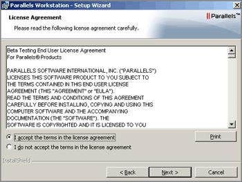 Installing Parallels Workstation Extreme 11 5 In the Customer Experience Program