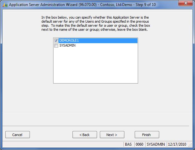 12 Application Server Figure 9: Selecting Application Server groups and users 24. Under Groups, select the check box for each Application Server group. 25.