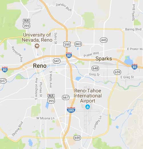 PROPERTY OVERVIEW Highly visible ±3 acre site located alongside Interstate 580 in South Reno. Property is zoned Mixed Use and situated in the Convention Regional Center plan area.