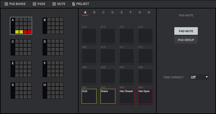 Pad Muting & Track Muting Pad Mute Mode and Track Mute Mode let you silence different pads and tracks to see what the sequence sounds like without those samples or parts.