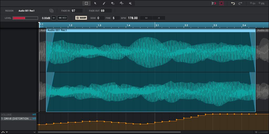 Audio When the Audio tab in the Inspector is selected, the Grid Editor lets you view and edit the audio waveform of each audio track of a sequence.