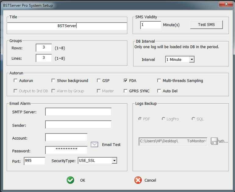 2.3.2 System Settings Click, The following dialog box will pop up: (1) custom software name: customize the software title name according to actual requirements. (2) Set the window arrangement number.