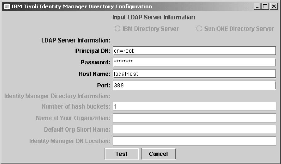 Configuring the directory serer Do not run the ldapconfig command a second time, unless the LDAP configuration fails during the Tioli Identity Manager installation process.