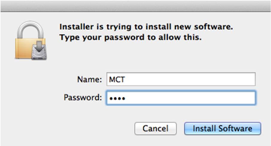 Step 7 Type in your password