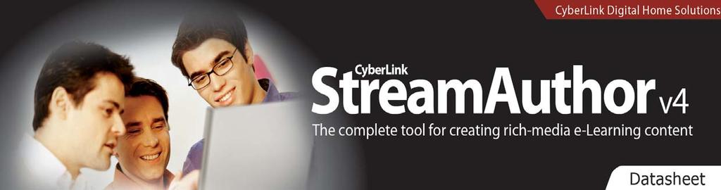 CyberLink StreamAuthor 4 is a powerful tool for creating compelling media-rich presentations using video, audio, PowerPoint slides, and other supplementary documents.