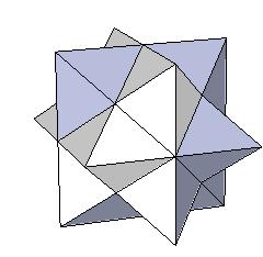3. Draw the same three lines in the seven remaining cubes. This is what you ll get - it s called a stellated rhombic dodecahedron.