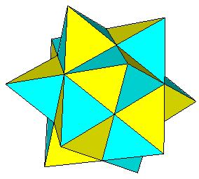 This time, when you remove the star points, you only get the edges of the rhombic dodecahedron,