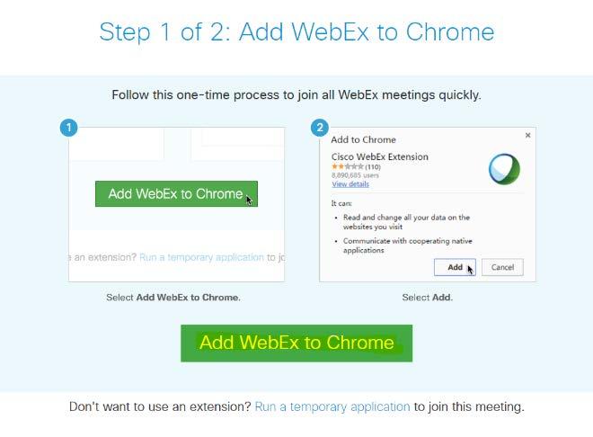 17. You will now install the Cisco WebEx
