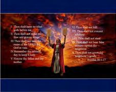 Prints Moses Ten Commandments #1 Color laser print available in 8x10, 5x7,2 ½x 3 ½ Order