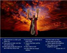 25 2 1/2 x 3 1/2 Moses Ten Commandments #2 Color laser print available in 8x10, 5x7,2 ½x 3