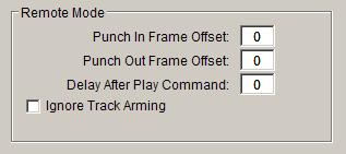 Remote 9-Pin Deck Emulation Mode Preferences Pro Tools provides the following preference settings to configure Remote 9-Pin Deck Emulation Mode options.