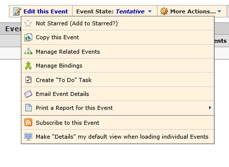 Once you open the event, click on More Actions On the list, select Copy this Event The system will create a copy of your event.