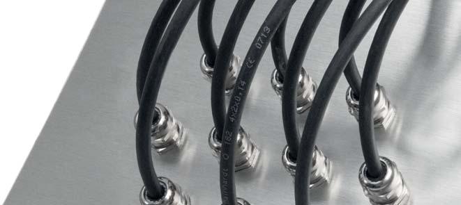 The cable grommets type EMC-KT are made of a very conductive elastomer.