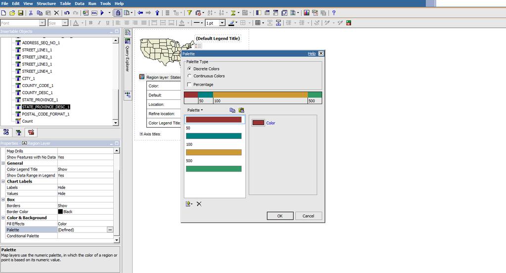 Customizing Color Palette 1. Highlight Region Layers 2. Select Palette 3.