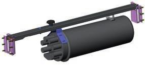 dimensions 1165-1600 mm Pivoting telescopic rod enables the fibre closure to be swivelled out of