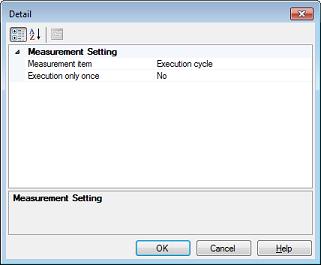 A. WINDOW REFERENCE Detailed Settings of Timer Measurement dialog box [E1] [E20] [EZ Emulator] This dialog box is used to display and change the detailed information on the timer event selected on