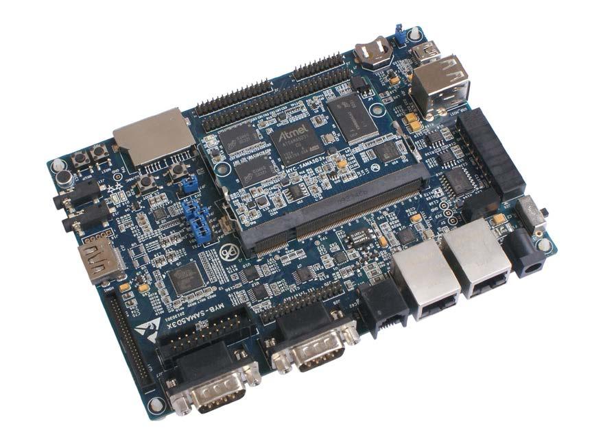 MYD-SAMA5D3X Development Board MYC-SAMA5D3X CPU Module as Controller Board DDR2 SO-DIMM 200-pin Signals Consistent with Atmel's Official Board 536MHz Atmel SAMA5D3 Series ARM Cortex-A5 Processors