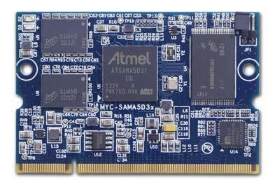 Figure 1-3 SAMA5D3 Series Key Features The MYD-SAMA5D3X series development boards include one CPU module mounted on one base board.