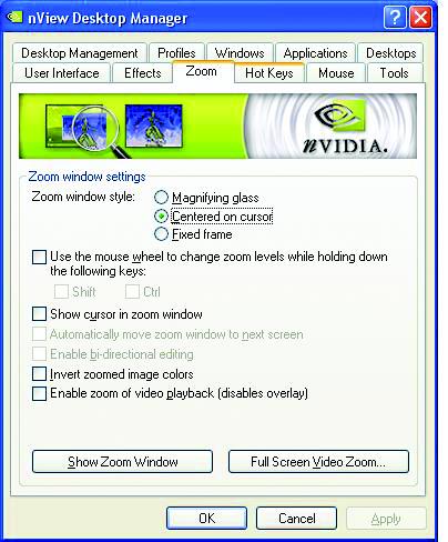 English nview Zoom properties n This tab provides dynamic zoom